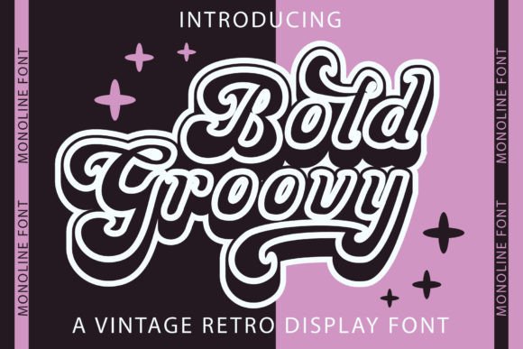 Bold Groovy Monoline: A Vintage Display Font for Modern Editorial Design