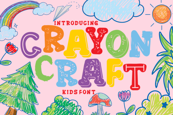 Crayon Craft: A Playful Display Font for Handmade Sellers and Craft Creators
