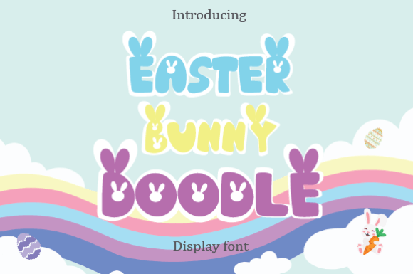 Easter Bunny Doodle: A Playful Display Font for Kids & Easter Projects