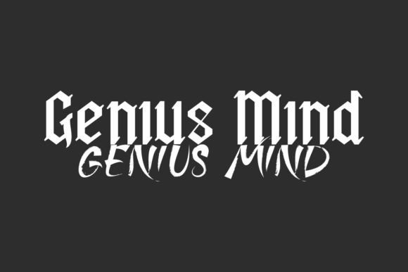 Genius Mind Font: A Gothic & Horror Duo for Bold Handmade Designs