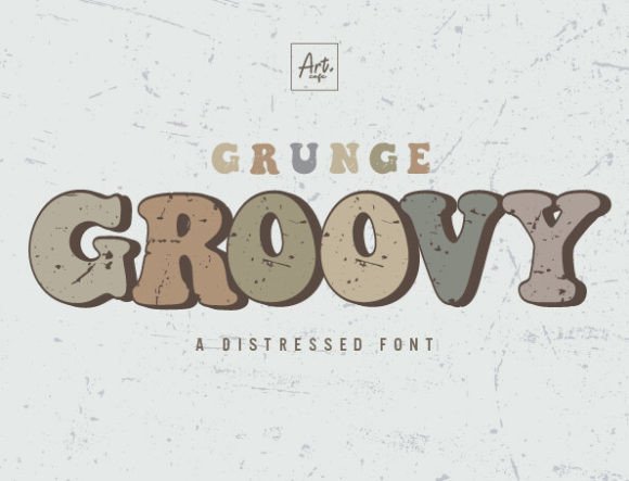 Grunge Groovy: A Distressed Display Font for Bold Web Typography