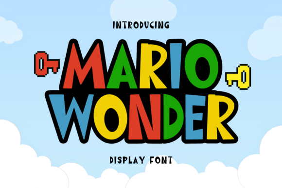 Mario Wonder: A Bold Display Font for Crafters and Product Creators