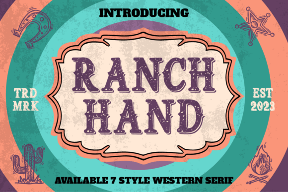 Ranch Hand: A Western Display Font for Festive Digital Designs