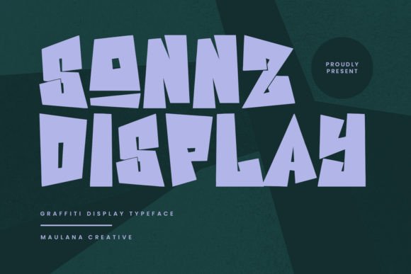 Sonnz Display Graffiti: A Bold Typeface for Crafters & Small Shop Owners