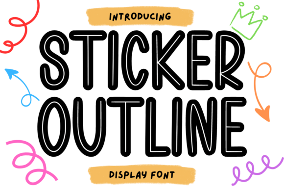 Sticker Outline: A Fresh Display Font for Small Business Branding