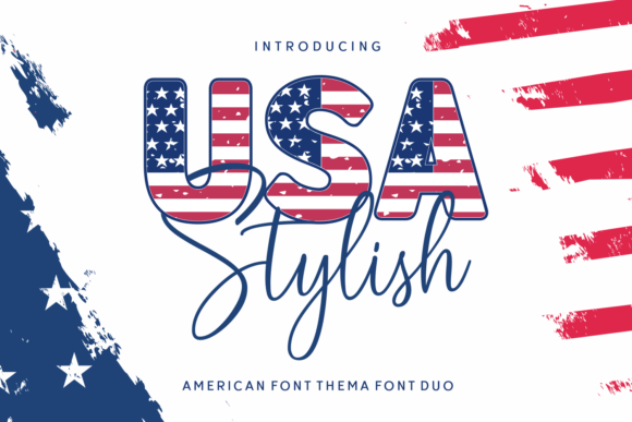 Usa Stylish: A Bold Display Font for Patriotic Editorial Design