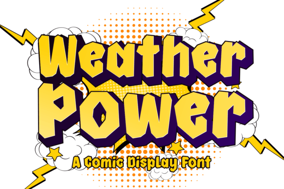 Weather Power: A Bold Display Font for Dynamic Campaign Visuals